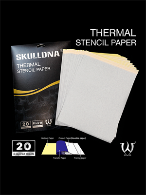 Трансферная бумага для термопечати SKULLDNA thermal Stencil paper 20 штук - фото 19823