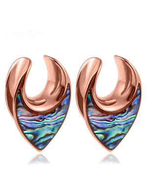 Тоннели-седло с разноцветным перламутром EK0498-RGRB