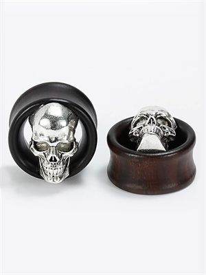 Тоннели из дерева и цинкового сплава Черепа EK0367-BKSL