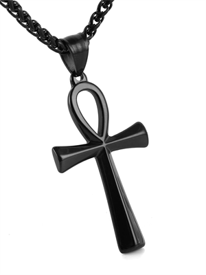 Подвеска Анх Египетская сила BK с цепочкой YH-XL0142-SS-BK