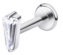 Лабрет титановый кристалл линкольн 10 мм YH-CD0618-TI-INT-SLCL-1.2-10