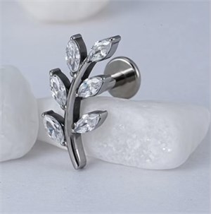 Лабрет титановый ветвь 10 мм YH-CD0619-TI-INT-SLCL-1.2-10