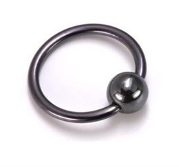 Кольцо 16G Титан. Черное