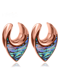 Тоннели-седло с разноцветным перламутром EK0498-RGRB