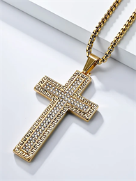 Подвеска-крест Римские мотивы GD с цепочкой YH-XL0138-SS-GDCL