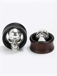 Тоннели из дерева и цинкового сплава Черепа EK0367-BKSL