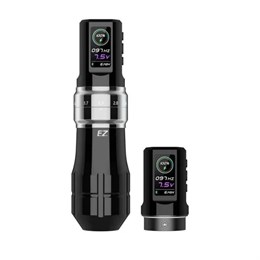 EZ P3 Pro Gloss Gray - Беспроводная тату машинка с двумя аккумуляторами EZ P3 Pro GRAY x2