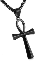 Подвеска Анх Египетская сила BK с цепочкой YH-XL0142-SS-BK