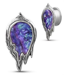 Плаги из стали перламутровый сталактит EK0729-SLRB