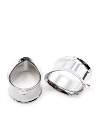 Тоннели из стали в форме капли серебристые с кольцом для подвеса EK0688-SL