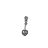 Украшения для пирсинга пупка Сердца с кристаллами - фото 17253