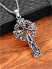 Кулон-Крест Плетеный узор SL с цепочкой 60 см YH-XL0136-SS-SLBK