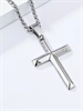 Крест-кулон с кристаллами SL на цепочке 60 см YH-XL0140-SS-SLCL