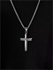 Крест-кулон с кристаллами SL на цепочке 60 см YH-XL0140-SS-SLCL