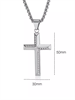 Крест-кулон с кристаллами SL на цепочке 60 см YH-XL0140-SS-SLCL