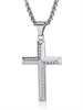 Крест-кулон с кристаллами SL на цепочке 60 см YH-XL0140-SS-SLCL