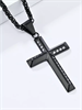 Крест-кулон с кристаллами BK на цепочке 60 см YH-XL0140-SS-BKCL