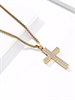 Подвеска Кристальный Крест GD с цепочкой 60 см YH-XL0139-SS-GDCL