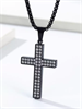 Подвеска Кристальный Крест BK с цепочкой 60 см YH-XL0139-SS-BKCL
