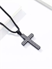 Подвеска Кристальный Крест BK с цепочкой 60 см YH-XL0139-SS-BKCL