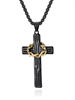 Цепочка с подвеской Крест и Терновый венок BK YH-XL0141-SS-BKGD