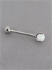 Украшение для пирсинга языка с круглым опалом YH-SD0090-TI-SLWH-1.6-16-5